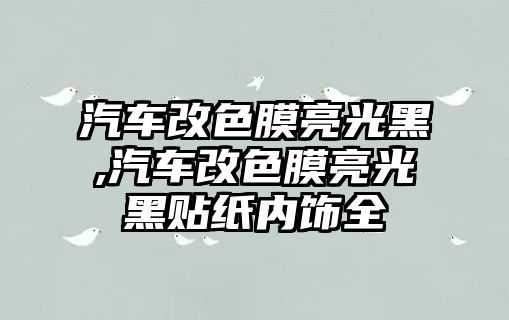 汽車改色膜亮光黑,汽車改色膜亮光黑貼紙內飾全