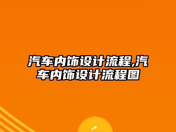 汽車內飾設計流程,汽車內飾設計流程圖