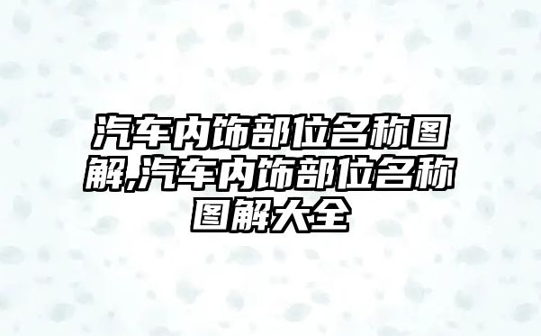 汽車內飾部位名稱圖解,汽車內飾部位名稱圖解大全