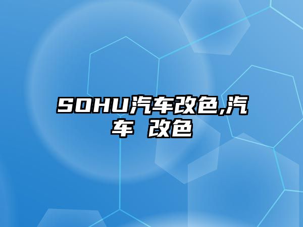 SOHU汽車改色,汽車 改色