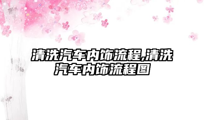 清洗汽車內飾流程,清洗汽車內飾流程圖