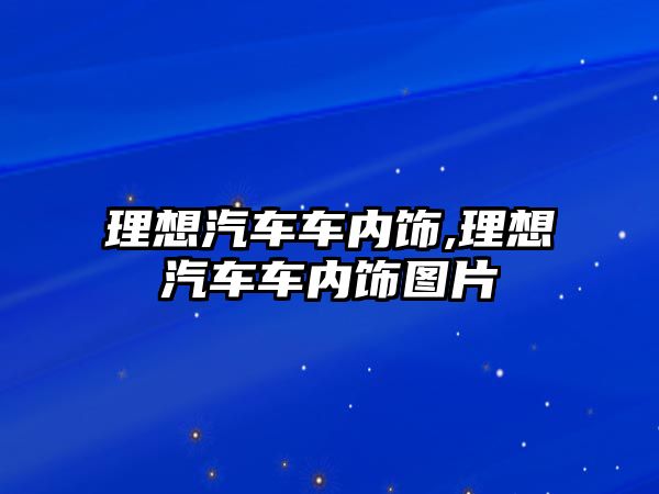 理想汽車車內飾,理想汽車車內飾圖片