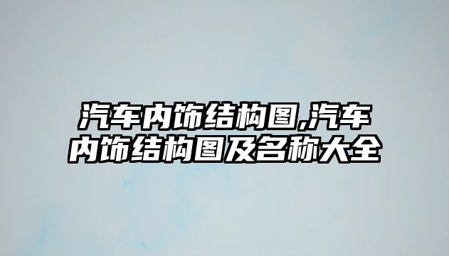 汽車內飾結構圖,汽車內飾結構圖及名稱大全