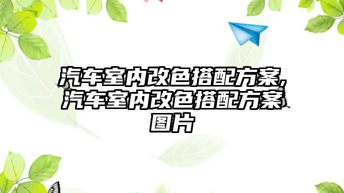 汽車室內改色搭配方案,汽車室內改色搭配方案圖片