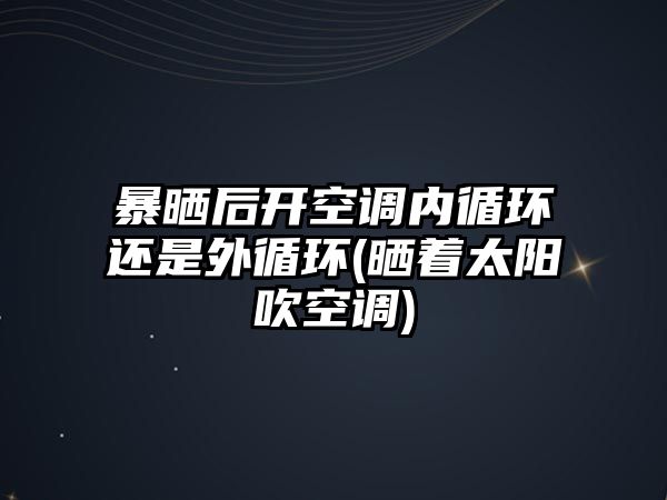 暴曬后開空調內循環還是外循環(曬著太陽吹空調)