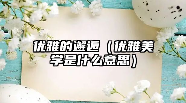 優(yōu)雅的邂逅（優(yōu)雅美學是什么意思）