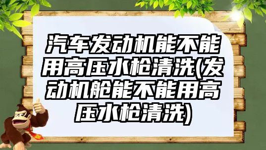 汽車發動機能不能用高壓水槍清洗(發動機艙能不能用高壓水槍清洗)