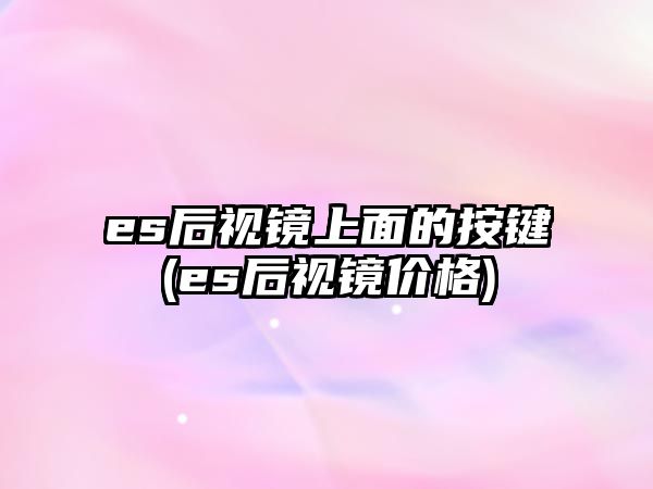 es后視鏡上面的按鍵(es后視鏡價格)