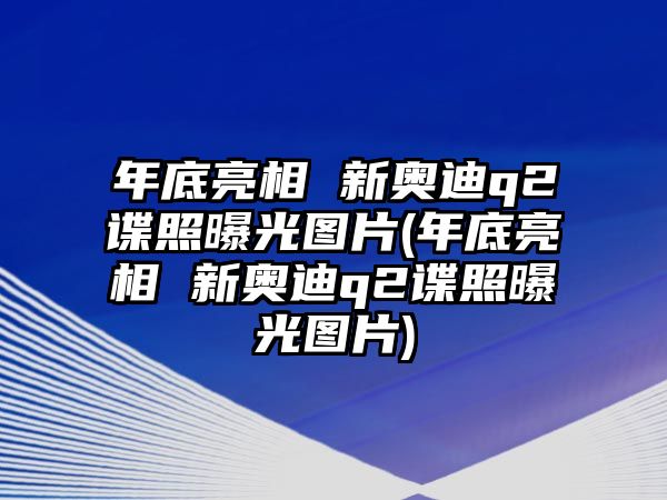 年底亮相 新奧迪q2諜照曝光圖片(年底亮相 新奧迪q2諜照曝光圖片)