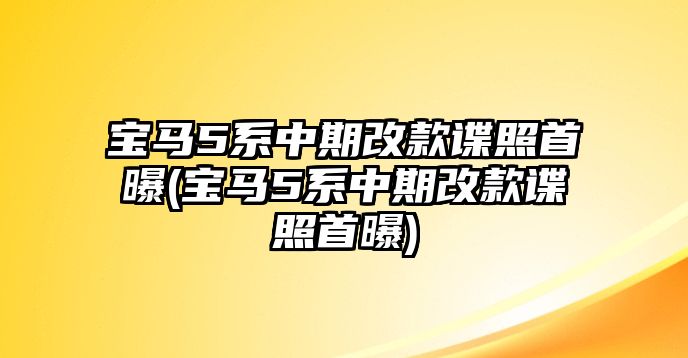 寶馬5系中期改款諜照首曝(寶馬5系中期改款諜照首曝)