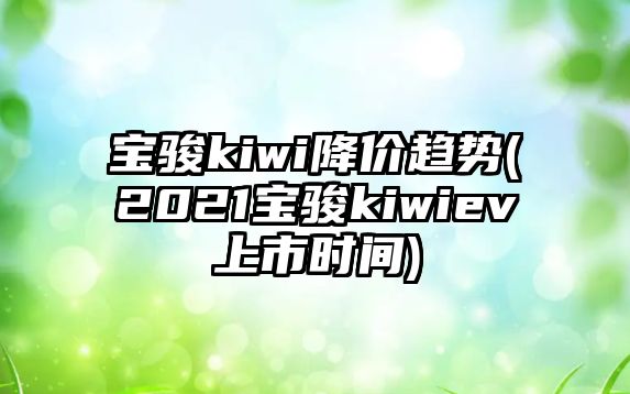 寶駿kiwi降價趨勢(2021寶駿kiwiev上市時間)