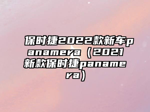 保時(shí)捷2022款新車panamera（2021新款保時(shí)捷panamera）