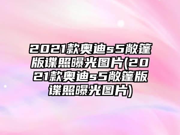 2021款奧迪s5敞篷版諜照曝光圖片(2021款奧迪s5敞篷版諜照曝光圖片)