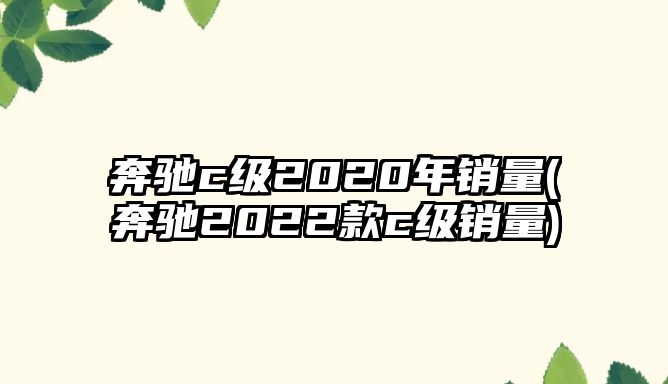 奔馳c級(jí)2020年銷(xiāo)量(奔馳2022款c級(jí)銷(xiāo)量)