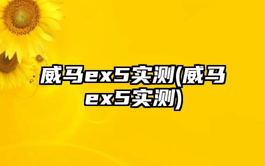 威馬ex5實測(威馬ex5實測)