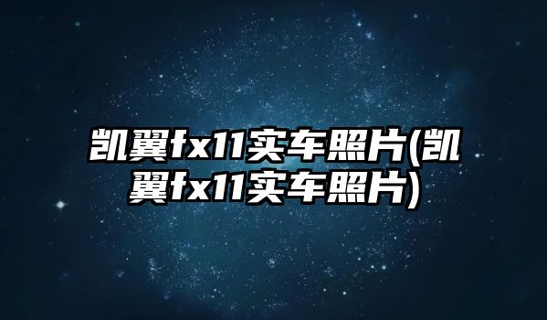 凱翼fx11實車照片(凱翼fx11實車照片)