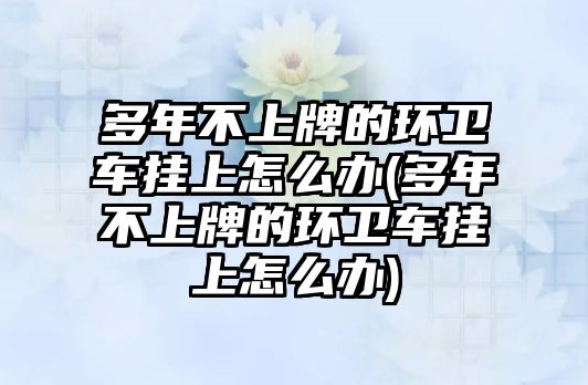 多年不上牌的環衛車掛上怎么辦(多年不上牌的環衛車掛上怎么辦)