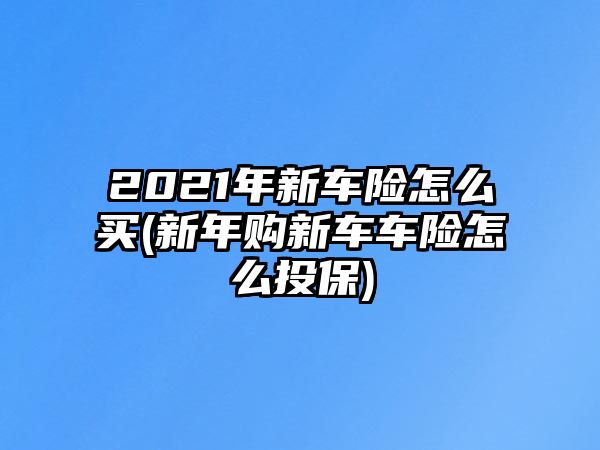 2021年新車險怎么買(新年購新車車險怎么投保)