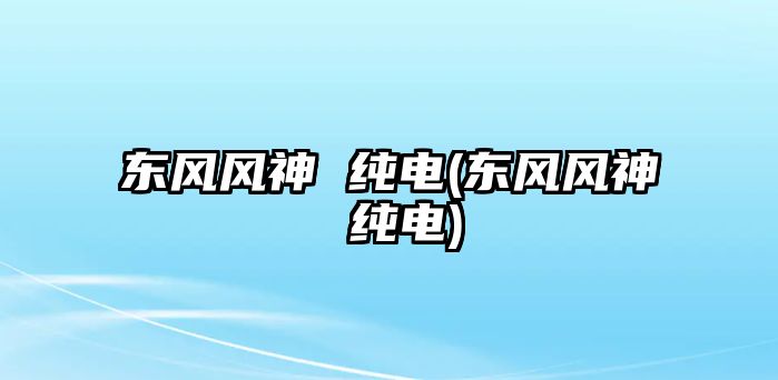 東風風神 純電(東風風神 純電)