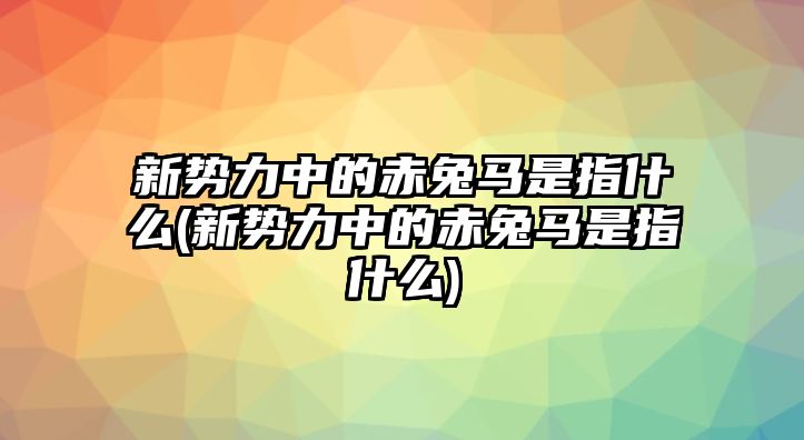 新勢力中的赤兔馬是指什么(新勢力中的赤兔馬是指什么)