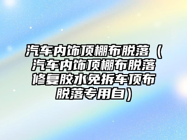 汽車內飾頂棚布脫落（汽車內飾頂棚布脫落修復膠水免拆車頂布脫落專用自）