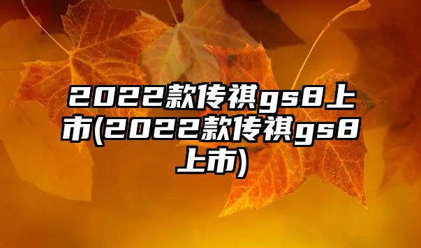 2022款傳祺gs8上市(2022款傳祺gs8上市)