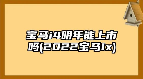 寶馬i4明年能上市嗎(2022寶馬ix)