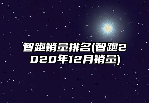 智跑銷量排名(智跑2020年12月銷量)