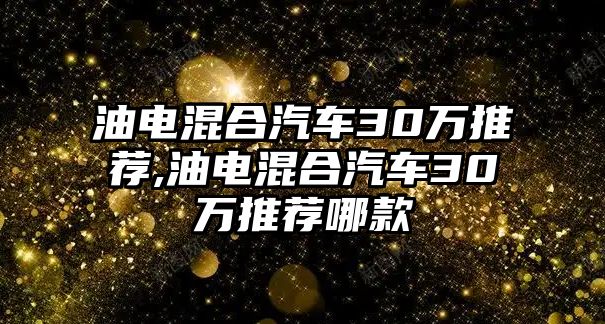 油電混合汽車30萬推薦,油電混合汽車30萬推薦哪款