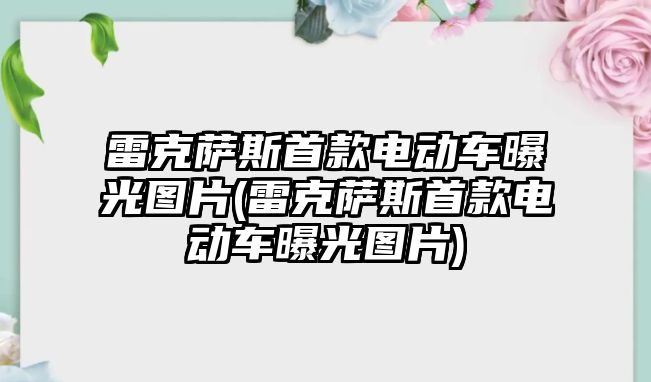 雷克薩斯首款電動車曝光圖片(雷克薩斯首款電動車曝光圖片)