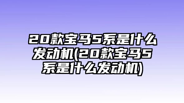 20款寶馬5系是什么發動機(20款寶馬5系是什么發動機)