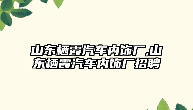 山東棲霞汽車內飾廠,山東棲霞汽車內飾廠招聘