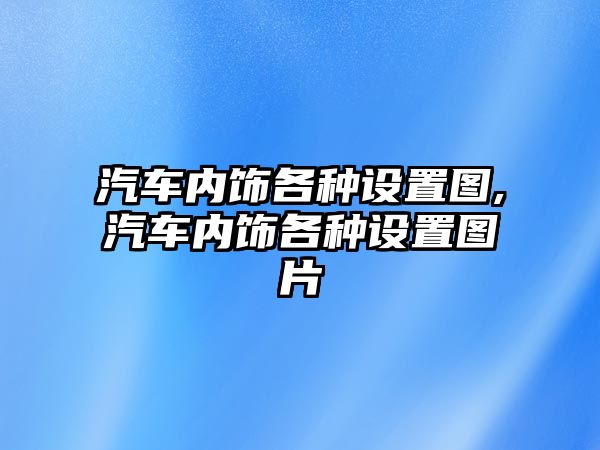 汽車內飾各種設置圖,汽車內飾各種設置圖片