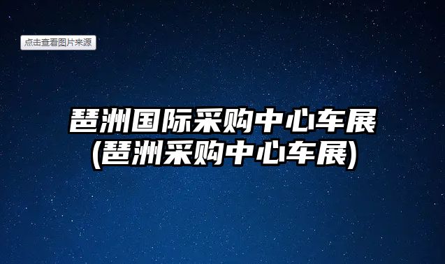 琶洲國際采購中心車展(琶洲采購中心車展)