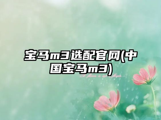 寶馬m3選配官網(wǎng)(中國寶馬m3)