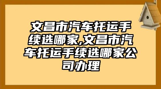 文昌市汽車托運手續選哪家,文昌市汽車托運手續選哪家公司辦理