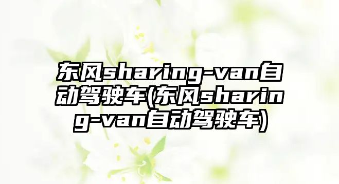 東風sharing-van自動駕駛車(東風sharing-van自動駕駛車)