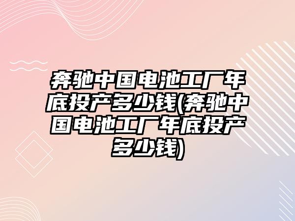 奔馳中國電池工廠年底投產多少錢(奔馳中國電池工廠年底投產多少錢)