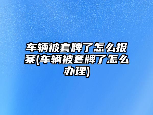 車輛被套牌了怎么報案(車輛被套牌了怎么辦理)