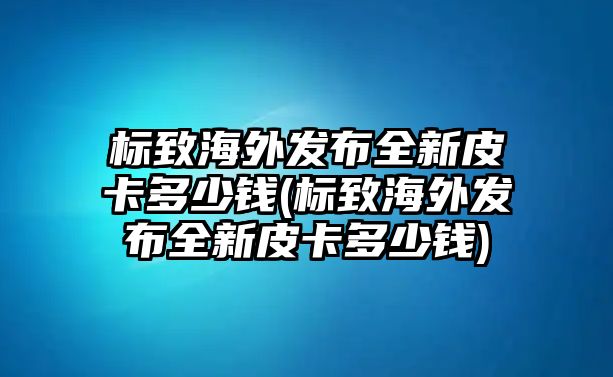 標致海外發布全新皮卡多少錢(標致海外發布全新皮卡多少錢)