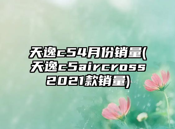 天逸c54月份銷量(天逸c5aircross2021款銷量)