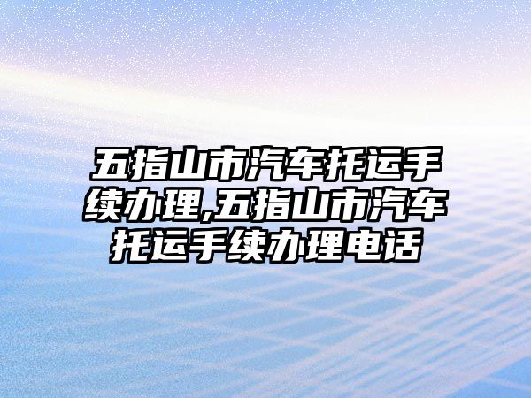 五指山市汽車托運手續辦理,五指山市汽車托運手續辦理電話