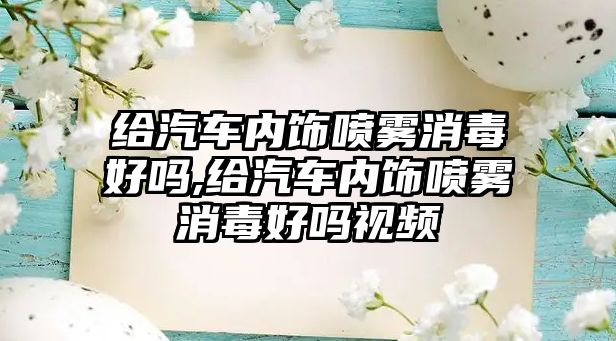 給汽車內飾噴霧消毒好嗎,給汽車內飾噴霧消毒好嗎視頻