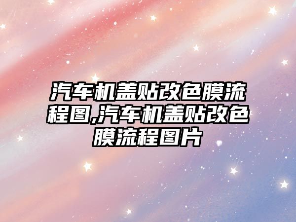 汽車機蓋貼改色膜流程圖,汽車機蓋貼改色膜流程圖片