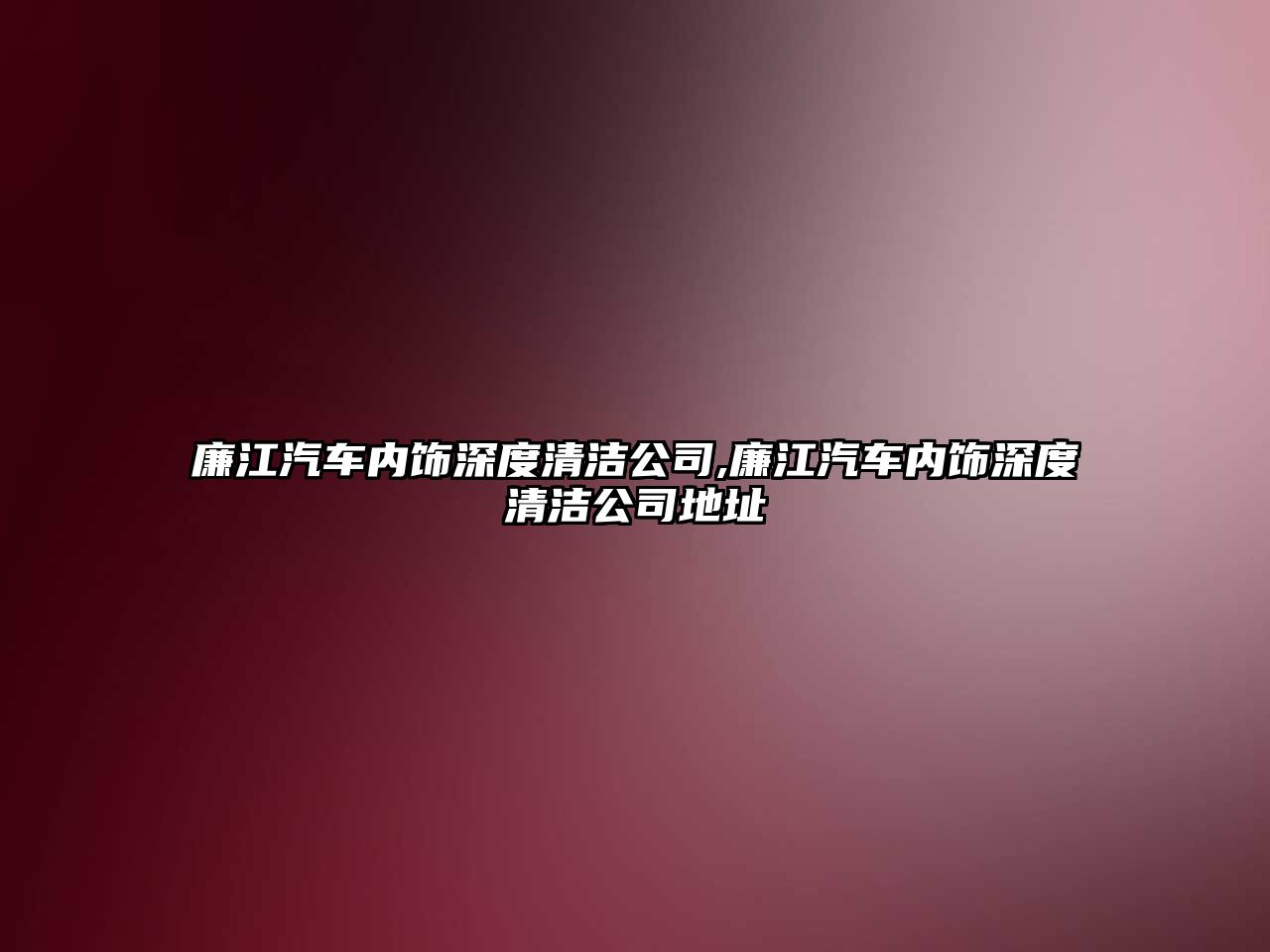 廉江汽車內飾深度清潔公司,廉江汽車內飾深度清潔公司地址