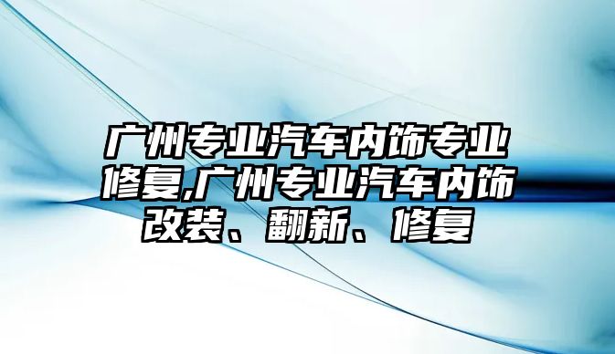 廣州專業汽車內飾專業修復,廣州專業汽車內飾改裝、翻新、修復