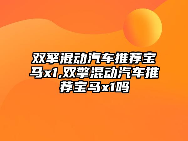 雙擎混動汽車推薦寶馬x1,雙擎混動汽車推薦寶馬x1嗎