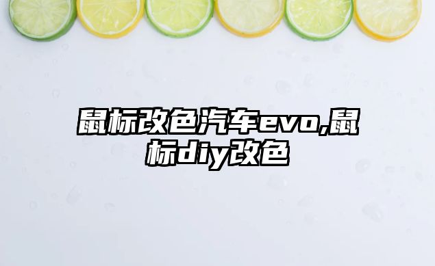 鼠標改色汽車evo,鼠標diy改色