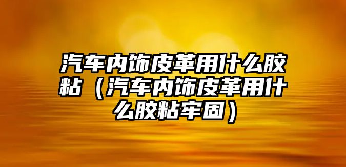 汽車內(nèi)飾皮革用什么膠粘（汽車內(nèi)飾皮革用什么膠粘牢固）