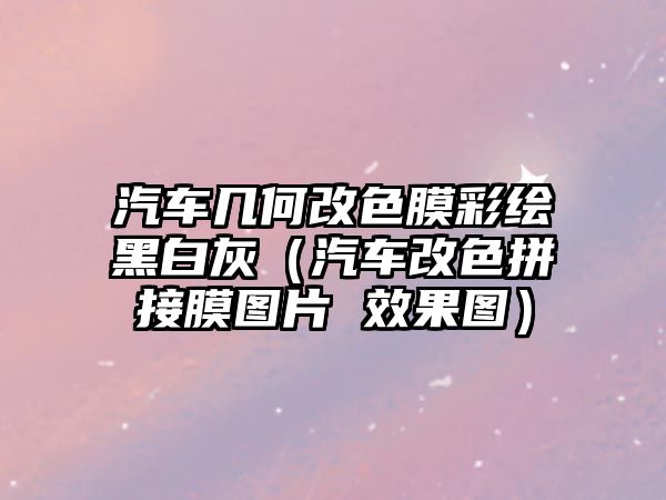 汽車幾何改色膜彩繪黑白灰（汽車改色拼接膜圖片 效果圖）